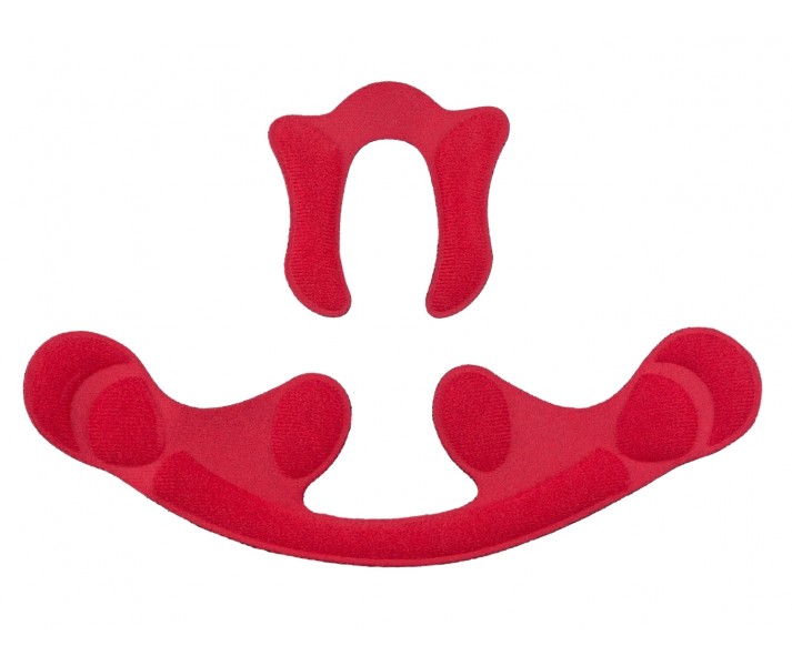 Juego de almohadillas para casco Bontrager Dipper MIPS Rojo