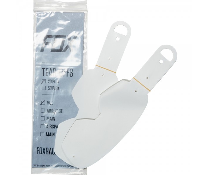 Tear Off Fox Vue Standard Tear Offs - 20Pk Transparente |23512-012|