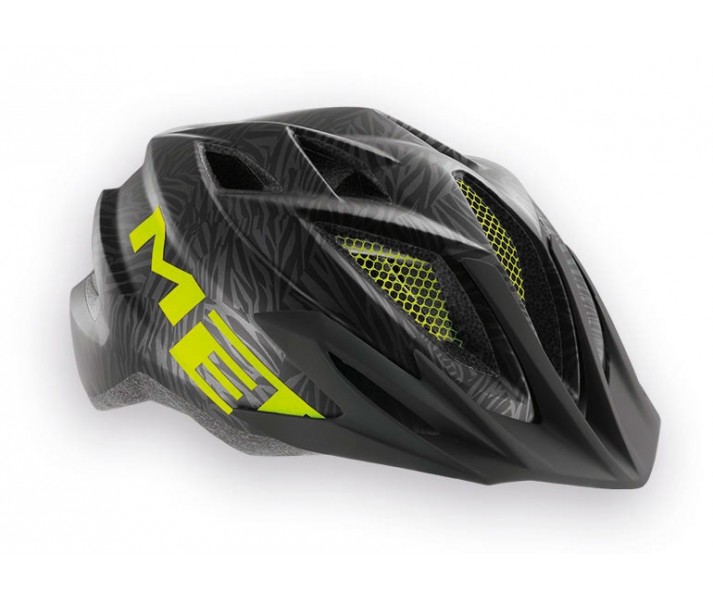 Casco Met Crackerjack Infantil Negro/Verde