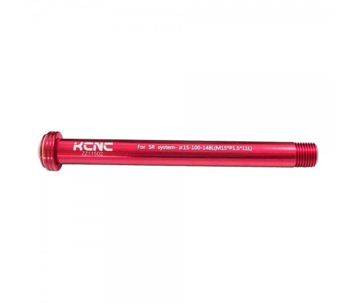 Eje pasante delantero KCNC KQR08 15mm FOX 110mm Rojo