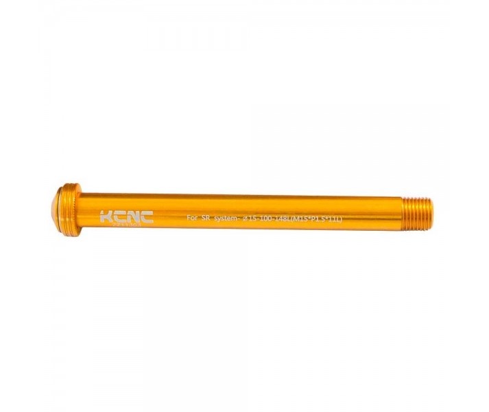 Eje pasante delantero KCNC KQR08 15mm R.Shox 110mm Dorado