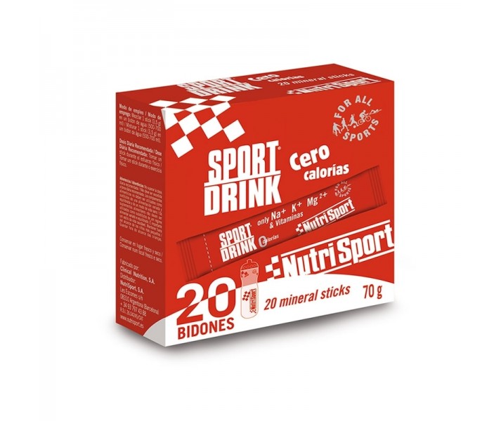 Bebida Isotónica Nutrisport Sportdrink zero calorías (20 sticks sin bidón)