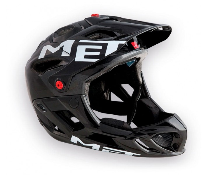 Casco Met Parachute Negro Rayo