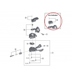 Tapa Indicador Maneta Sl-M8000 Iquierda 11V