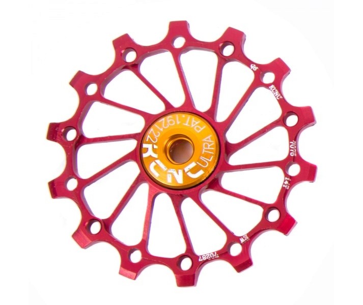 Rulina KCNC Ultra Sram X-Sync Narrow/Wide rodamientos Cerámicos 16D Rojo/Dorado