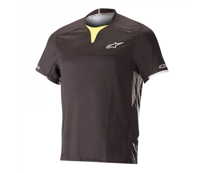 Maillot Alpinestars Drop Pro Manga Corta Negro/Amarillo Fluor