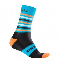 Calcetín Castelli Gregge 15 Negro/Naranja Fluor