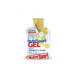 Caja de Geles Nutrisport Con Guarana sabor vainilla 24 Unidades