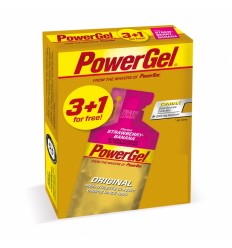 Multipack PowerBar geles Strawberry Banana Powergel 3+1