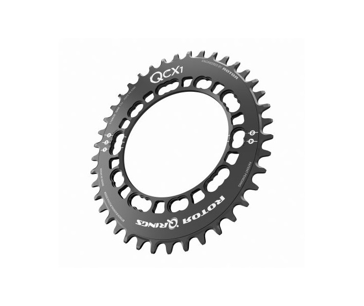 Plato Rotor Ciclo Cross Ovalado QCX1 42-BCD110X5-Aero-Negro