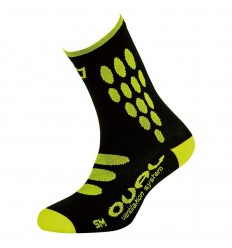 Calcetín Catlike High Supplex Oval Negro Amarillo Fluor