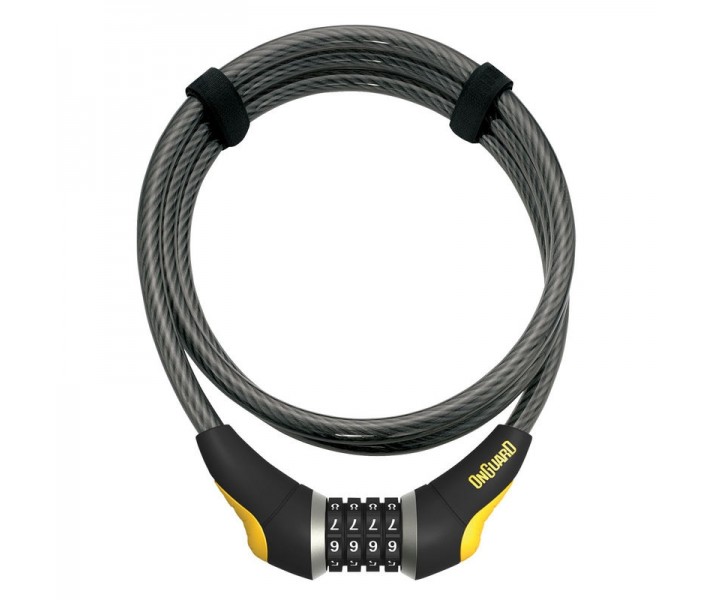 Candado OnGuard Cable Akita Combinacion 185 cm x 8 mm