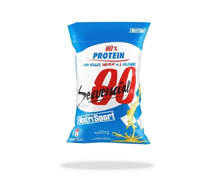 Proteínas Nutrisport Secuencial 80 sabor vainilla 2000g
