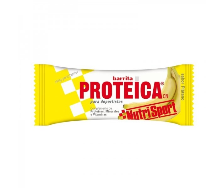 Caja de Barritas proteica Nutrisport sabor platano 24 Unidades