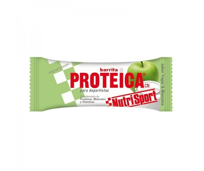 Caja de Barritas proteica Nutrisport sabor yogur-manzana 24 Unidades