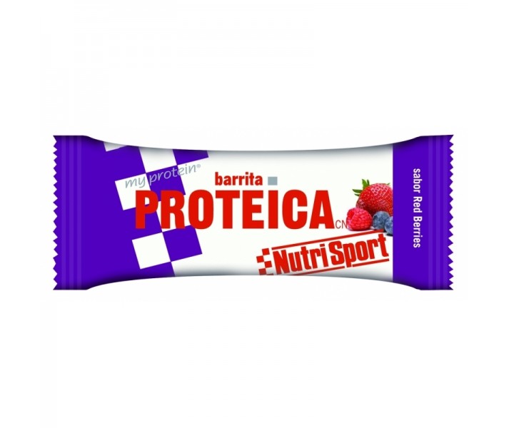 Caja de Barritas proteica Nutrisport sabor red berries 24 Unidades