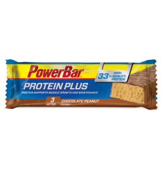 Caja Barritas de Proteínas Powerbar Protein Plus 33% Sabor Cacahuete 10 ud.90gr.