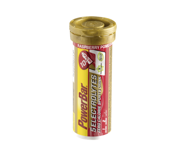 Caja Bebidas Isotónica Powerbar 5 Electrolytes en Tubo sabor Frambuesa -Granada
