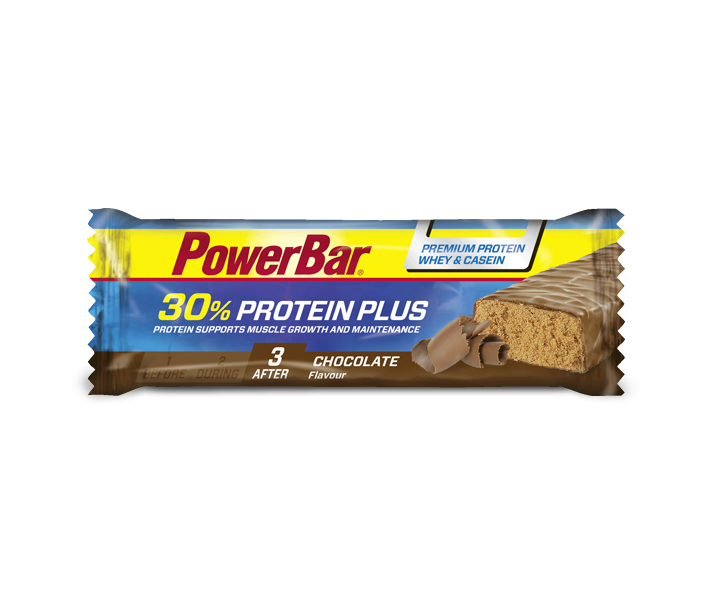 Caja Barritas de Proteínas Powerbar Protein Plus 30% sabor Chocolate 15 ud.55gr.