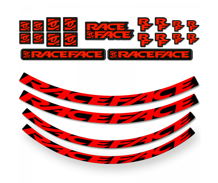 Kit Adhesivos Ruedas Race Faceturbine R / Arc Offset 30 / Ar Offset 30 Rojo
