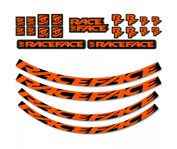Kit Adhesivos Ruedas Race Faceturbine R / Arc Offset 30 / Ar Offset 30 Naranja