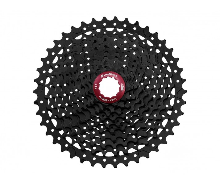 Cassette SUNRACE 11/42 10v MX3 Negro/Rojo