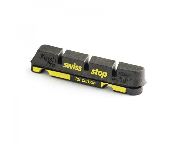 Kit 4 Zapatas Swissstop Flash Negro Carbono