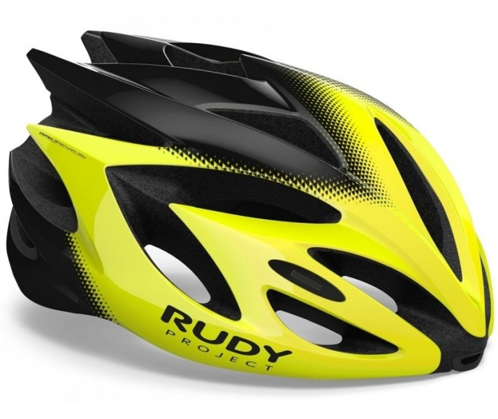 Casco Rudy Project Rush Amarillo Fluor / Negro (Brillo) Visor Incluido