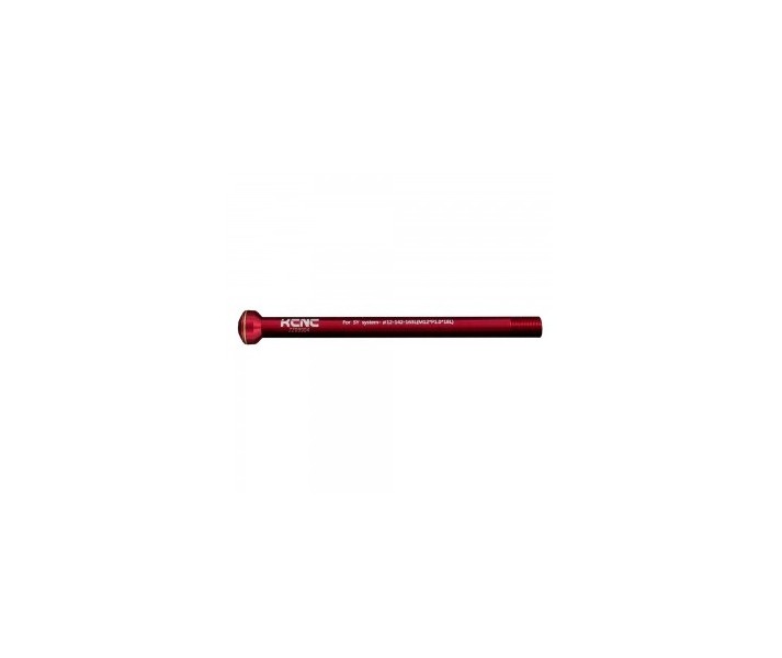 Eje pasante trasero KCNC KQR08 12mm Synt/DT 142 Rojo