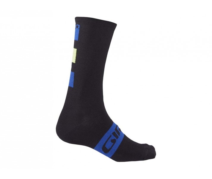 Calcetines Invierno Giro Seasonal Merino Wool Negro/Azul/Lima