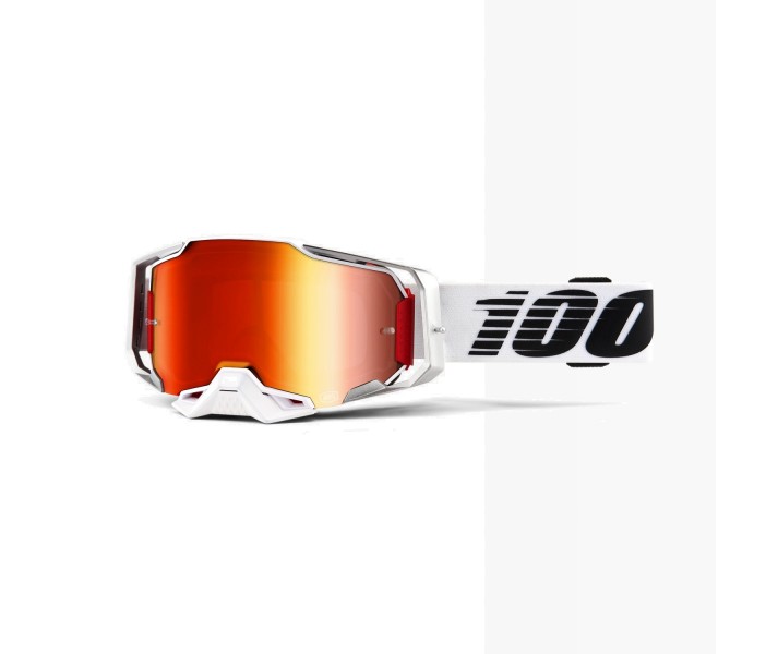 Gafas 100% Goggle Armega Lightsaber Blanco Lente Rojo Espejo |26012688|