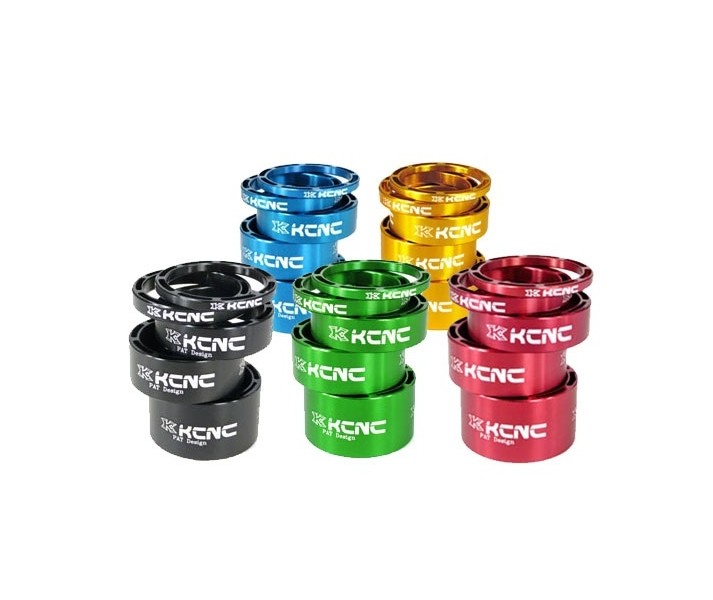 Espaciadores KCNC Hollow 5 anillos rojo |KCESP5RJUN|