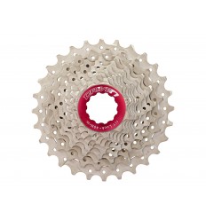 Cassette SunRace CSRX0 10v. 11-25 Plata-Rojo Aluminio-Metal