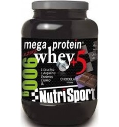 Proteínas Nutrisport Mega protein whey +5 sabor choco 900gr
