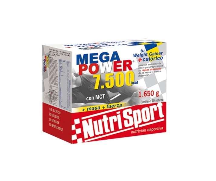 Batidos Nutrisport Megapower 7500 calorias sabor fresa 15 sobres