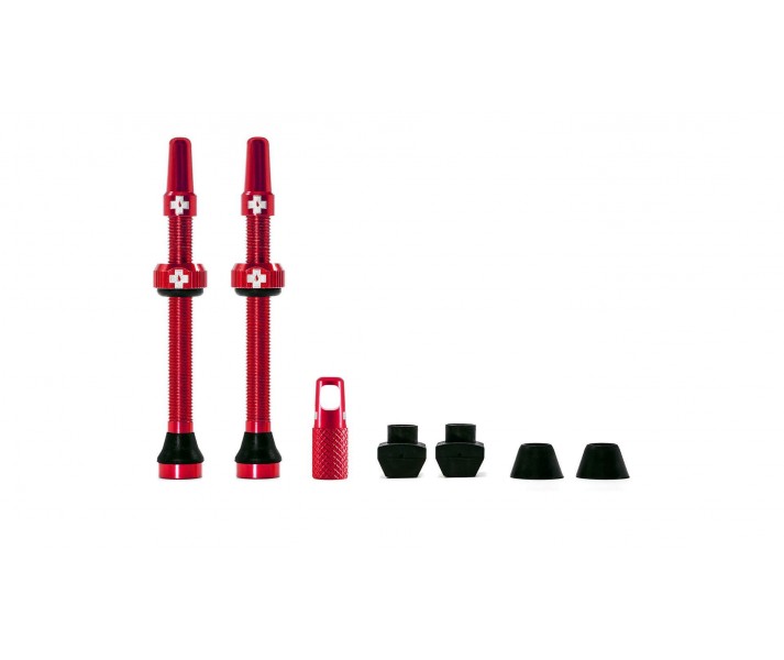 Juego Valvulas Muc-Off Aluminio Tubeless 60Mm Rojo