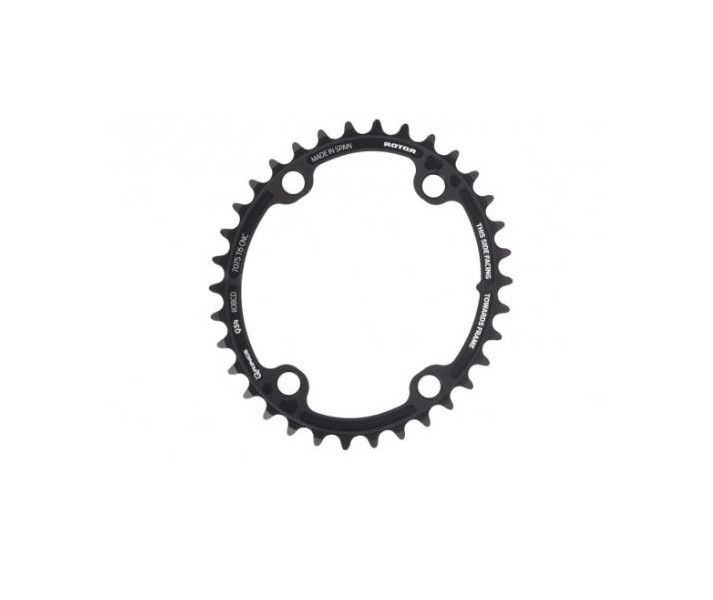 Plato Rotor Carretera Ovalado Q Rings BCD110X4 Outer Negro