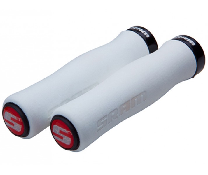 Puños Sram Locking Grip Contour Foam 129mm color Blancoegro