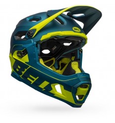 Casco Bell SUPER DH MIPS Azul/Amarillo Flúor