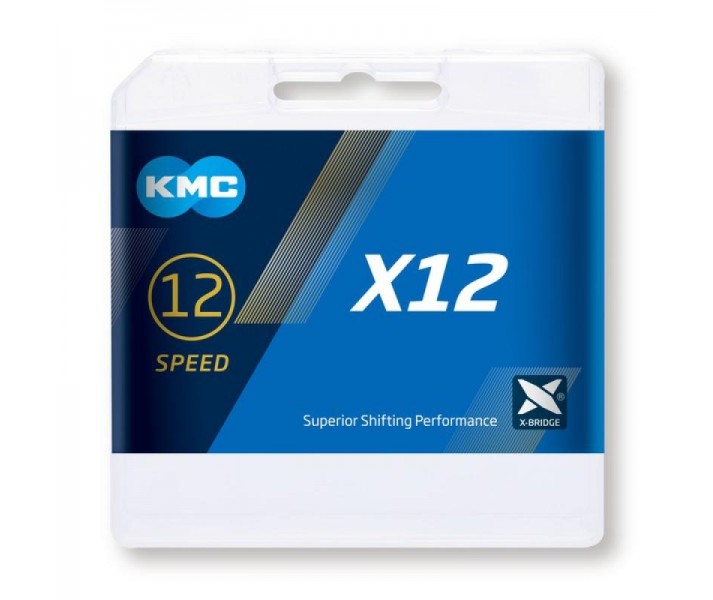 Cadena KMC X12 Oro-Negra 126 eslabones 12 Velocidades