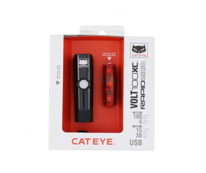 Kit Luces CatEye Volt100 / Rapid Micro