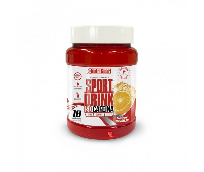 Bebida Isotï¿½nica Nutrisport Sportdrink con cafeina sabor naranja 990gr