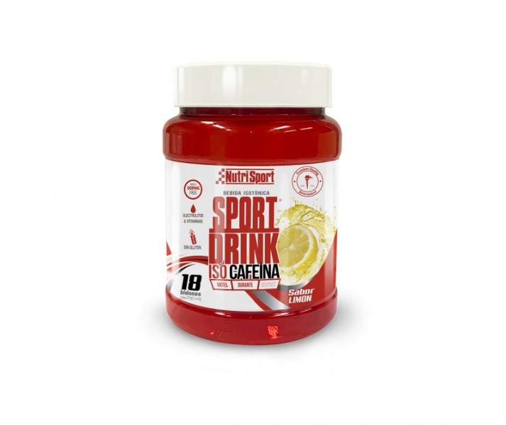 Bebida Isotï¿½nica Nutrisport Sportdrink con cafeina sabor limon 960gr