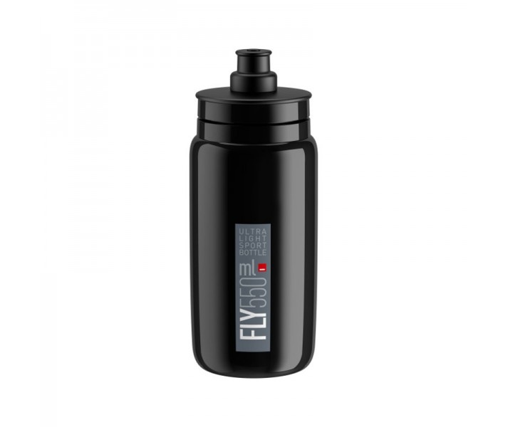 Bidón Elite Fly Negro Logo Gris 550 ml