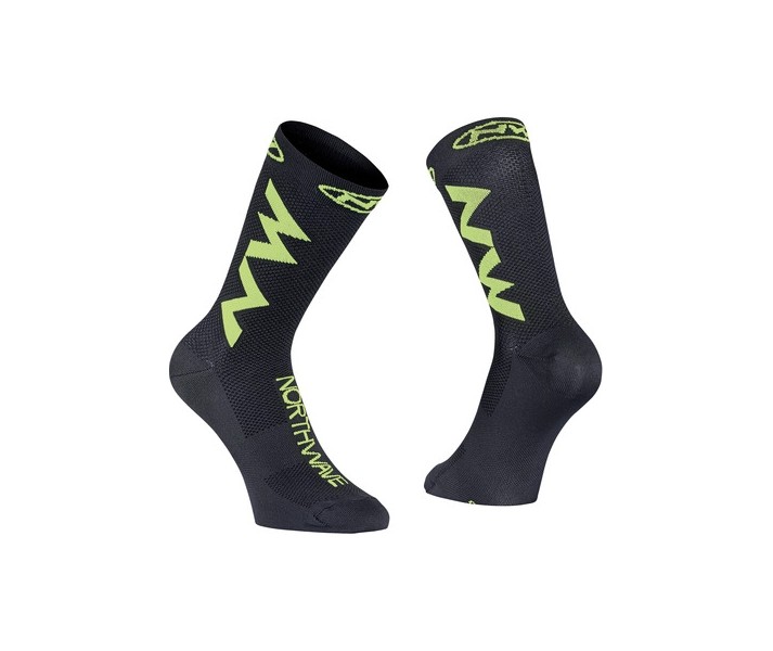 Calcetines Northwave Extreme Air Negro-Lima Fluor