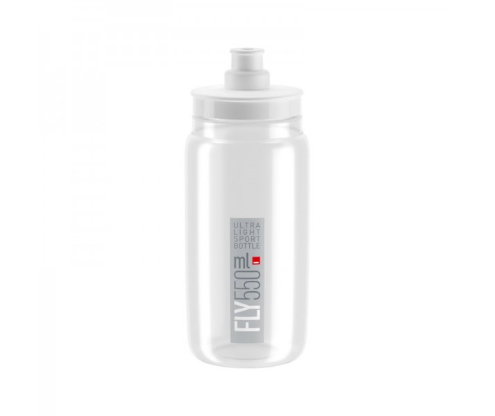 Bidon Elite Fly Transparente Logo Gris 550 Ml