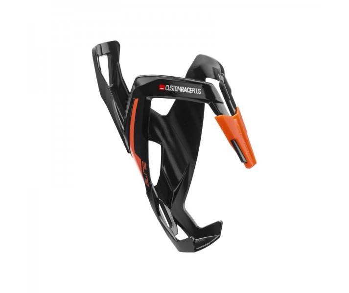 Portabidón Elite Custom Race Plus Negro Brillante/Naranja