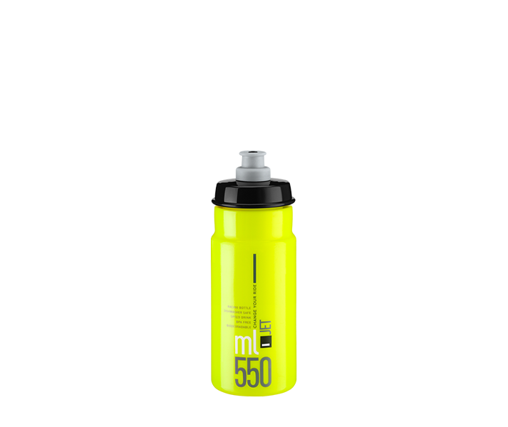 Bidón Elite Jet Amarillo Fluor Logo Negro 550 ml