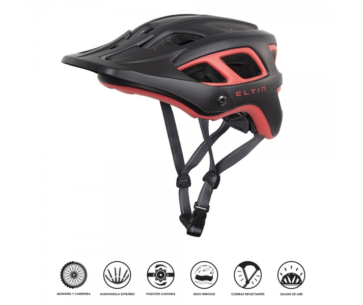 Casco Eltin 3 Protect Negro/Rojo (55-59)