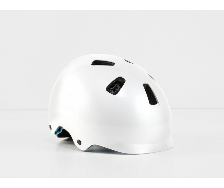 Casco Nino Bontrager Jet WaveCel Blanco Celeste Fabregues Bicicletas